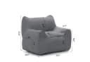 MECO Sitzsack mit Katzenohren Grau Cord Bild 5