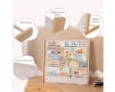 CAVEEN Kinder-Bücherregal 5 Ebenen Beige Bild 1