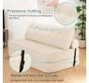 MECO Schlafsofa Modernes Klappsofa 80x150x40 cm Bequemes Cord-Sofa-Bett Bild 4