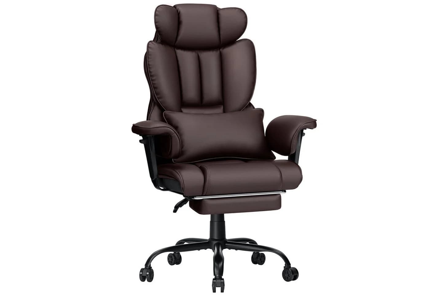 Hoffree Bürostuhl Ergonomisch Gaming-Stuhl Kunstleder Verstellbare Kopfstütze - Bild 2