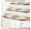 MECO Stufenmatte Rechteckig 0.75 mm Rutschfeste Bullnose Treppenstufenmatten 15er Set Selbstklebend Bild 5