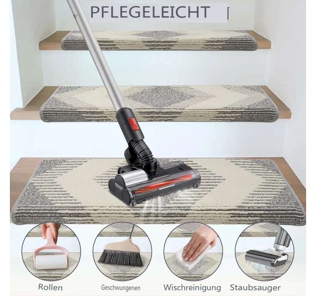 MECO Stufenmatte 15er Set Grau Rutschfest Selbstklebend - Bild 4