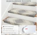 MECO Stufenmatte 15er Set Grau Rutschfest Selbstklebend Bild 5