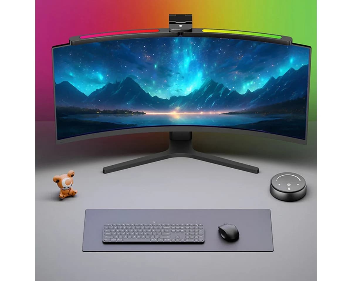 Insma LED Monitorleiste 66cm mit RGB und Fernbedienung
