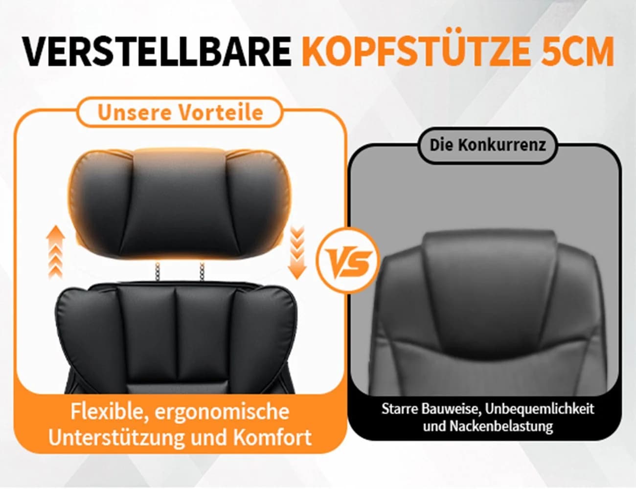 Hoffree Drehstuhl XXL Ergonomischer Bürostuhl Kunstleder - Bild 3