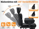 Hoffree Drehstuhl XXL Ergonomischer Bürostuhl Kunstleder Bild 5