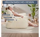 Insma Sitzsack 2-Sitzer Lazy-Sofa Beige Chenille mit Füllung Bild 3