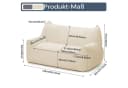 Insma Sitzsack 2-Sitzer Lazy-Sofa Beige Chenille mit Füllung Bild 5