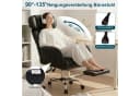Hoffree Chefsessel Ergonomisch Chenille Schwarz 200kg Belastbar Bild 4