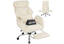 Hoffree Chefsessel Ergonomischer Bürostuhl Beige 200kg Belastbar Bild 2