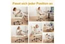 Hoffree Chefsessel Ergonomischer Bürostuhl Beige 200kg Belastbar Bild 3