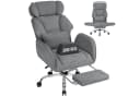 Hoffree Chefsessel Ergonomisch Grau Chenille 200kg Belastbar Bild 2