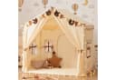 Insma 2-in-1 Kinderzelt Beige mit Sternenlicht und Spielmatte Bild 2