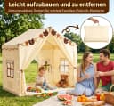 Insma 2-in-1 Kinderzelt Beige mit Sternenlicht und Spielmatte Bild 4