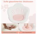 Hoffree Kinderstuhl Rosa Ergonomischer Drehstuhl mit Lendenkissen Bild 5
