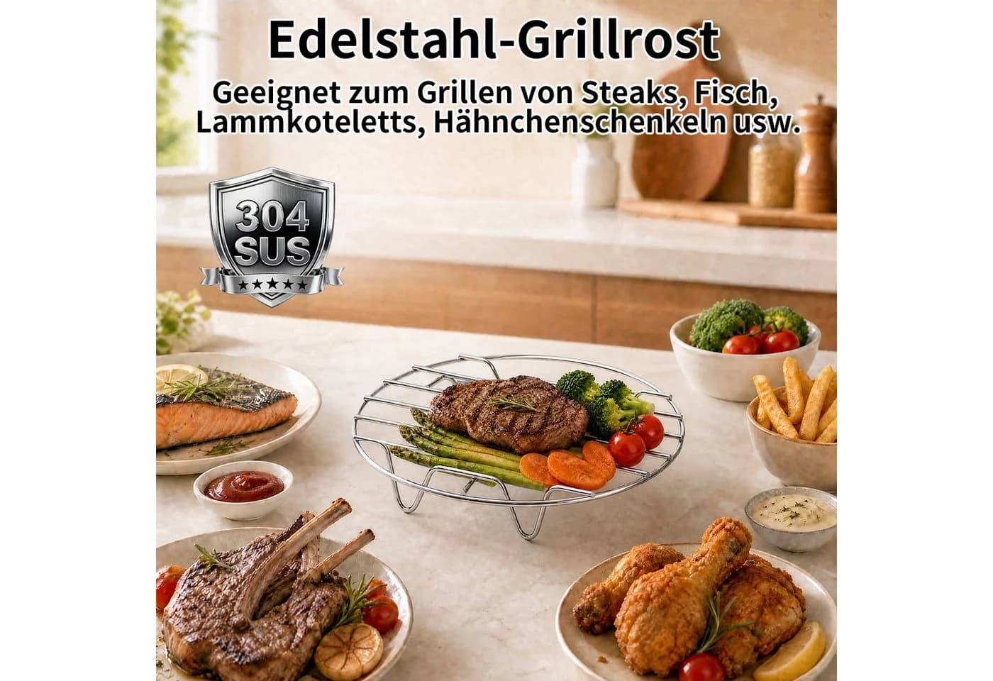 Insma Backform Airfryer Zubehör Set 21-tlg. Silikonformen & Pizzablech - Bild 4