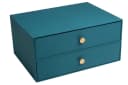 EXACOMPTA Schubladenbox 2 Schubladen A4 Maxi Bleu canard Bild 1