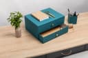 EXACOMPTA Schubladenbox 2 Schubladen A4 Maxi Bleu canard Bild 4