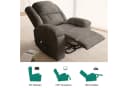 ADWOLT Elektrischer Massagesessel mit Liegefunktion & Heizung Grau Bild 1