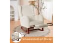 FUROKOY Schaukelstuhl Relaxsessel Beige Bild 3