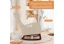 FUROKOY Schaukelstuhl Relaxsessel Beige Bild 4
