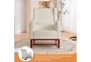 FUROKOY Schaukelstuhl Relaxsessel Beige Bild 5