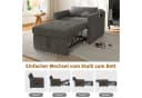 FUROKOY Schlafsofa Daybett 2-in-1 mit verstellbarer Rückenlehne Grau Bild 5