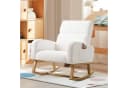 FUROKOY Schaukelsessel mit Massivholzfüßen Beige Bild 2