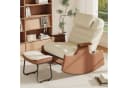SEEZSSA Schaukelstuhl mit Hocker Beige Cord 3-stufig verstellbar Bild 2