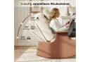 SEEZSSA Ohrensessel Schaukelstuhl mit Hocker Beige Modern Bild 3