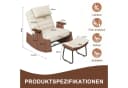 SEEZSSA Ohrensessel Schaukelstuhl mit Hocker Beige Modern Bild 5