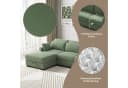 ADWOLT Ecksofa Grün Cord mit ergonomischer Rückenlehne Bild 3
