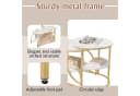 BELUPAI Couchtisch 2er Set Oval Rund Gold Marmoroptik Bild 3