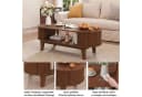 BELUPAI Couchtisch Oval mit Stauraum Walnuss Bild 3