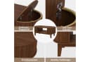 BELUPAI Couchtisch Oval mit Stauraum Walnuss Bild 5