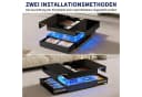 BELUPAI Couchtisch Hochglanz Schwarz mit LED-Beleuchtung & 2 Schubladen Bild 5