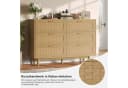 zebery Kommode 6 Schubladen Sideboard Naturholz Rattan Bild 1