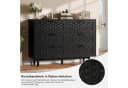 zebery Kommode 6 Schubladen Schwarz Rattan Design Bild 1