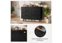 zebery Kommode 6 Schubladen Schwarz Rattan Design Bild 3