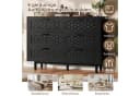 zebery Kommode 6 Schubladen Schwarz Rattan Design Bild 5
