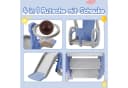 zebery 4-in-1 Kinderrutsche mit Schaukel und Basketballkorb Blau Bild 5