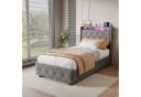 zebery Polsterbett mit LED-Beleuchtung und USB-Ladefunktion Grau Bild 2