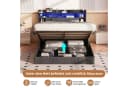 Yelenaro Polsterbett 140x200 Grau mit LED & Stauraum Bild 1