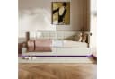 zebery Polsterbett 90x200 Beige Samt mit LED & USB Stauraum Bild 2