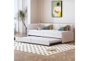 zebery Polsterbett Daybett Beige mit Ausziehbett Bild 2