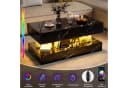 BELUPAI Couchtisch Marmoroptik Schwarz mit LED Bild 1