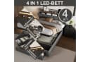 Yelenaro Polsterbett mit LED, Stauraum & USB-Anschlüssen Grau Bild 4