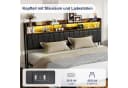 zebery Polsterbett Stauraumbett 180x200 Schwarz mit LED & Schubladen Bild 1