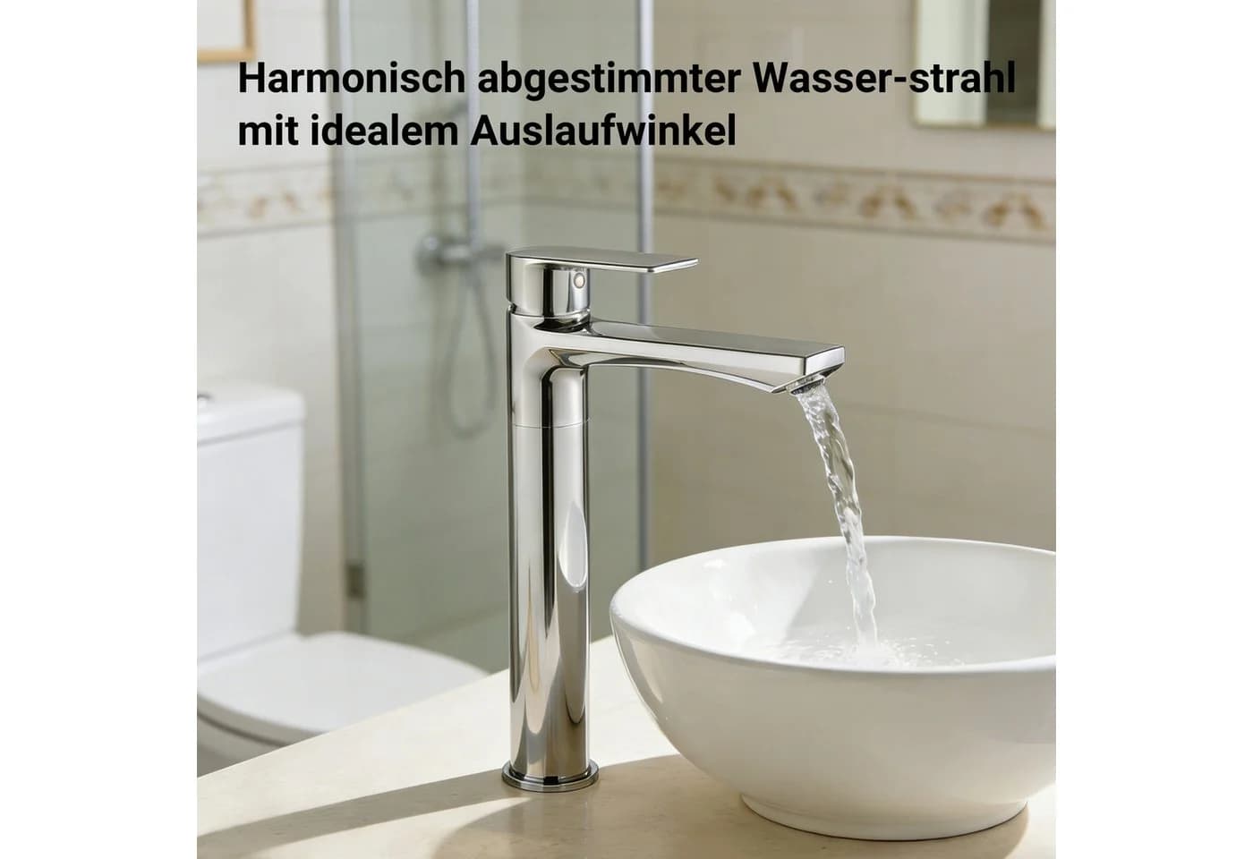 AICA Waschtischarmatur Hoch Chrom Einhebel Zink-Kupfer KTW - Bild 5