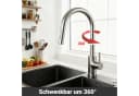 Duschparadies Küchenarmatur ausziehbar Einhebelmischer 360° drehbar silber Bild 4